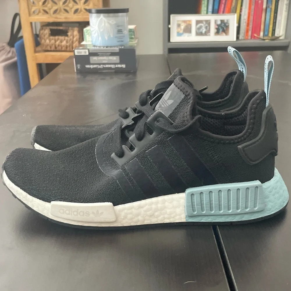 Women’s Adidas NMD Black & Light Blue - Picture 3 of 6